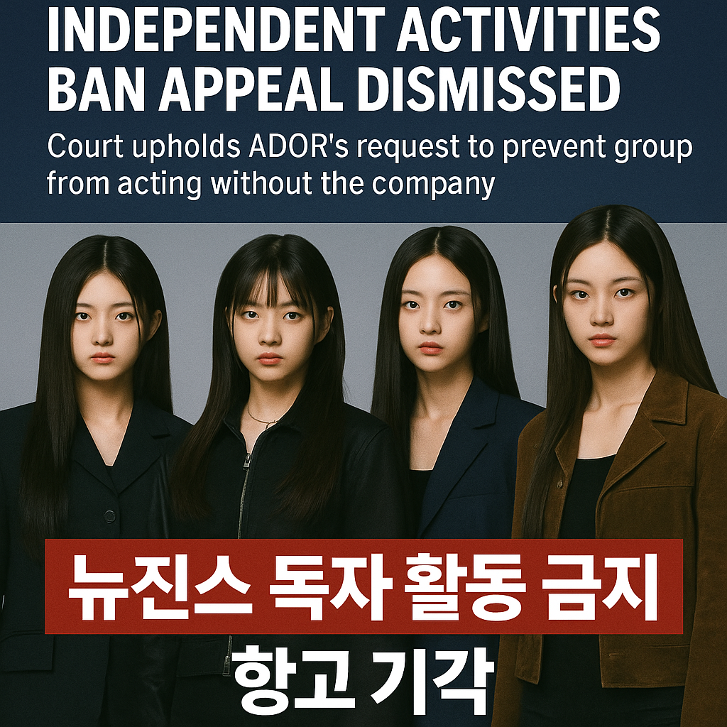 뉴진스 독자 활동 금지 항고 기각